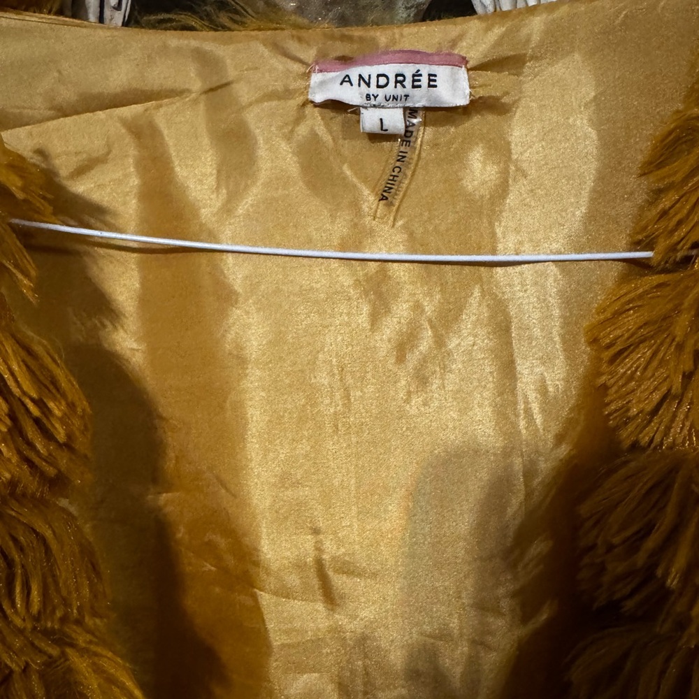 Andrée by Unit Gold Faux Fur Jacket